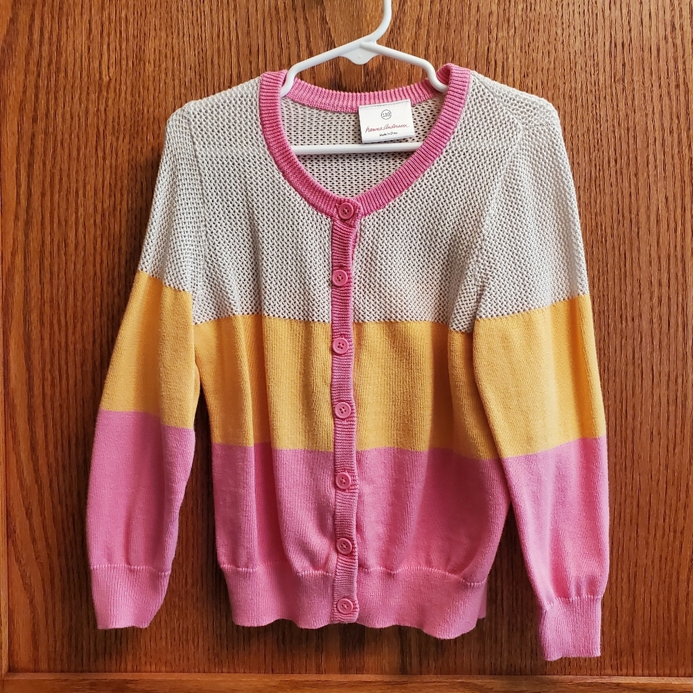 Hanna Andersson Colorblock Girl's Size 5 (110 cm) Sweater